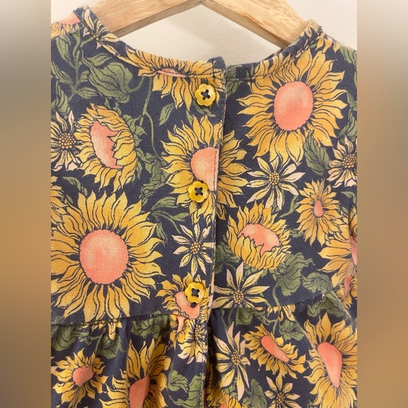 Tommy Bahama Kids Sunflower Dress - Navy and Yellow - Picture 4 of 5